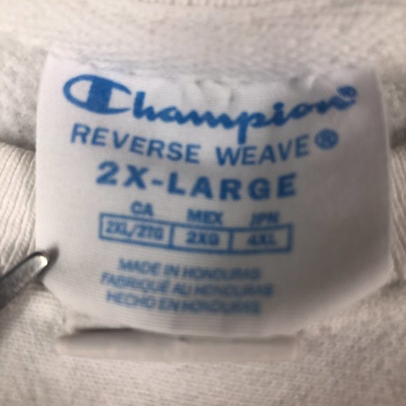 VTG Champion Reverse Weave Sweatshirt Women's Extra Extra Large White Crewneck - Picture 7 of 12